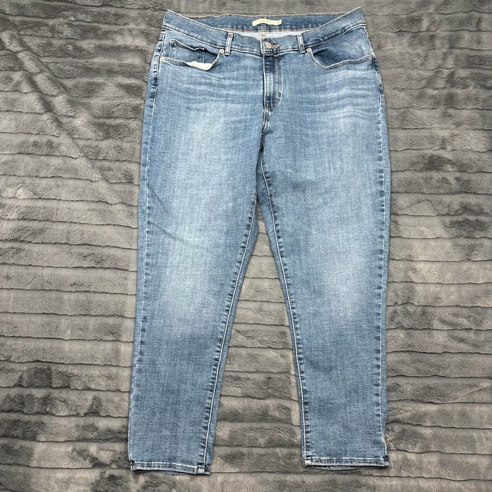 Levis Classic Crop Jeans Womens 16 W33 Medium Wash Blue Denim 52396-0025